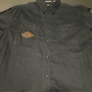 Harley-Davidson Black Denim Long Sleeve Shirt/Jacket